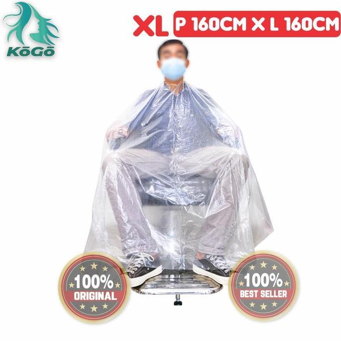 FLASH SALE - Cape Barber Plastik Sekali Pakai / Kip Plastik Barber Pangkas Salon