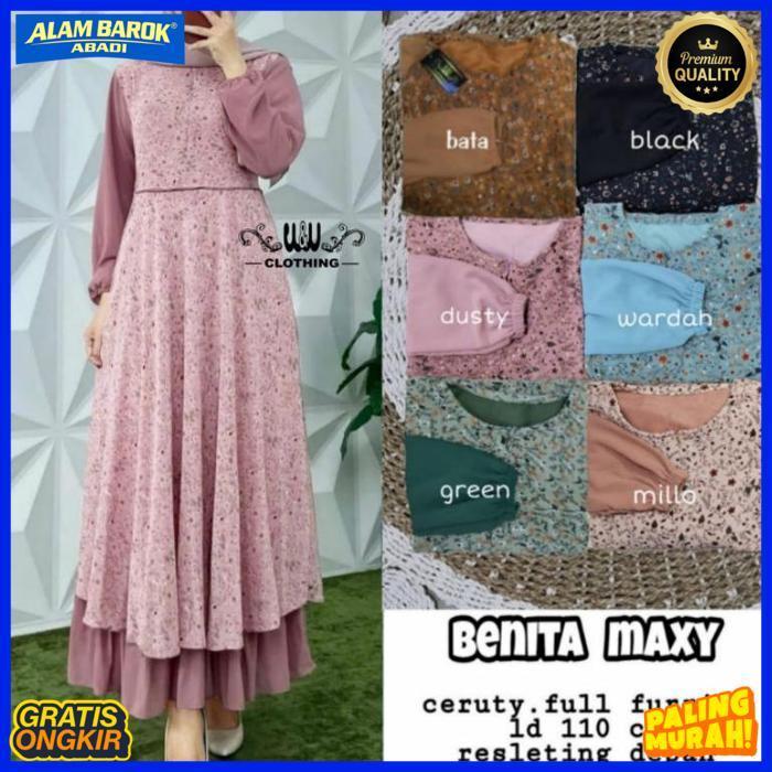 Exclusive Fashion Ceruty Pesta Benita Maxy Busui Friendly