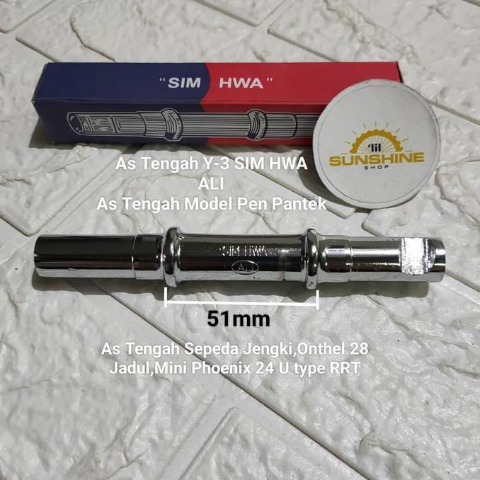 As BB Tengah BULAT Model Kuncian Pen Untuk Crank Gir Sepeda Onthel 28 Ontel Jengki Mini Jadul