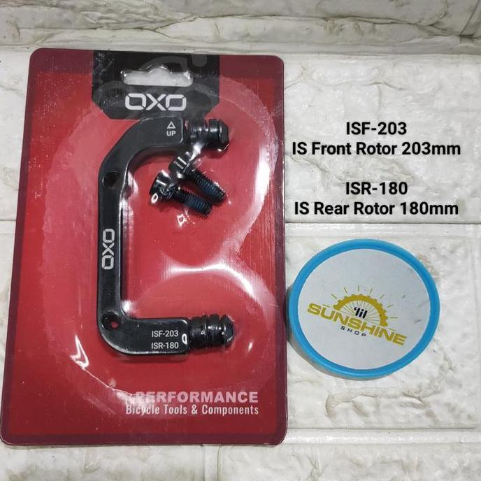 Adaptor Disc Brake Baut Samping OXO ISF-203 Depan Rotor 203mm / ISR-180 Belakang Rotor 180mm Sepeda 
