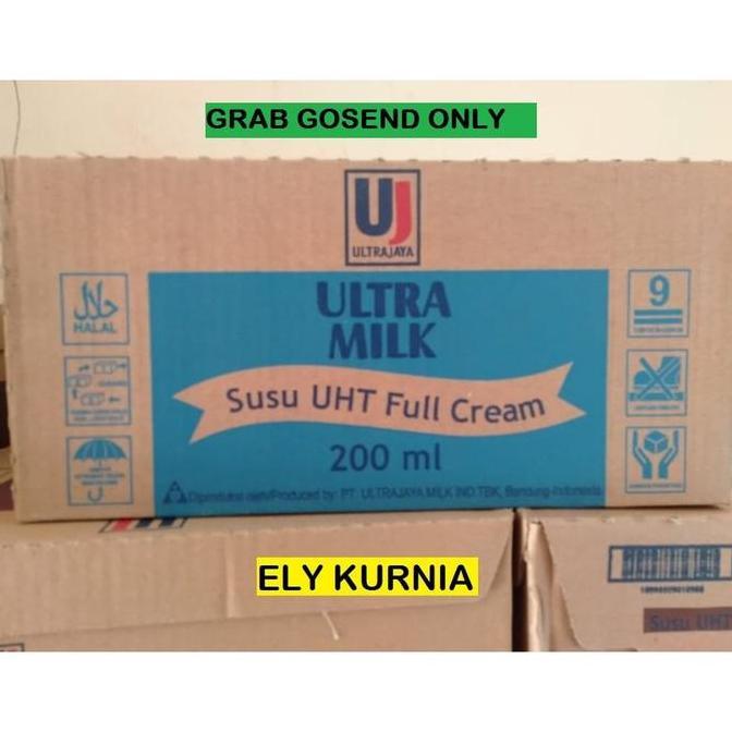 Susu UHT Ultra Milk Full Cream 200 ML / Ultra Milk Plain 200 ml