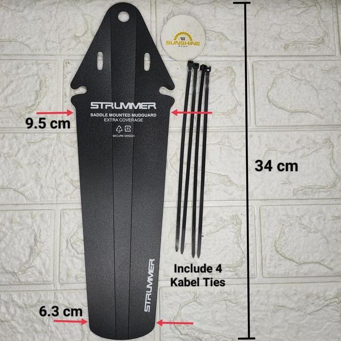 Fender Slebor Sadel Sepeda STRUMMER Saddle Mudguard Roadbike Seli MTB BMX