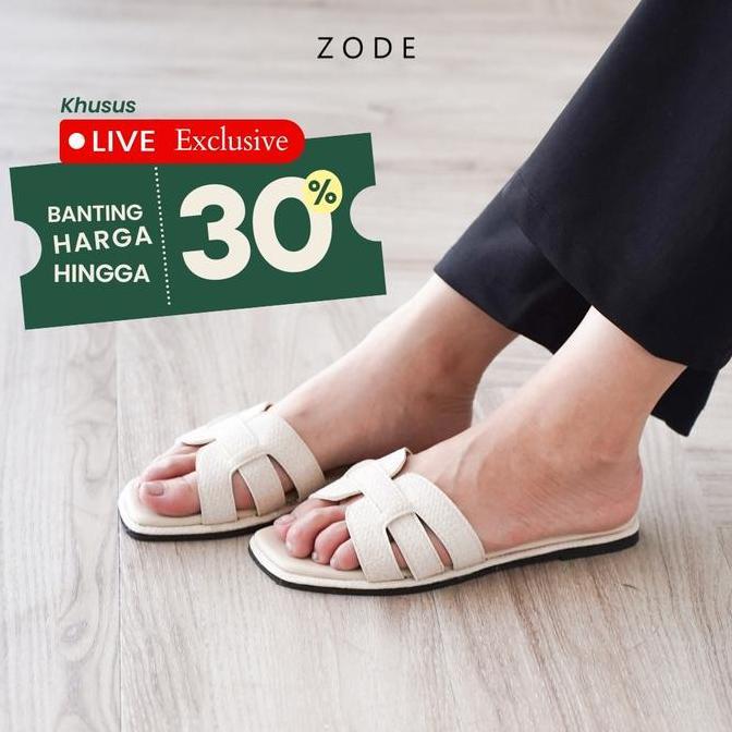 LIVE EXCLUSIVE ZODE Charla Sandals - Basic Sendal Wanita Flatshoes
