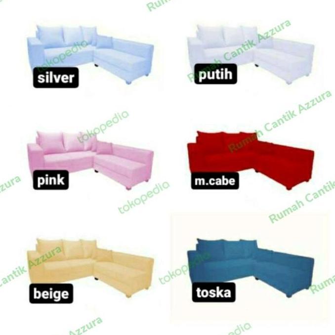 Ready COVER SOFA L PUTUS SARUNG KURSI SOFA LETTER L STRECTH ELASTIS