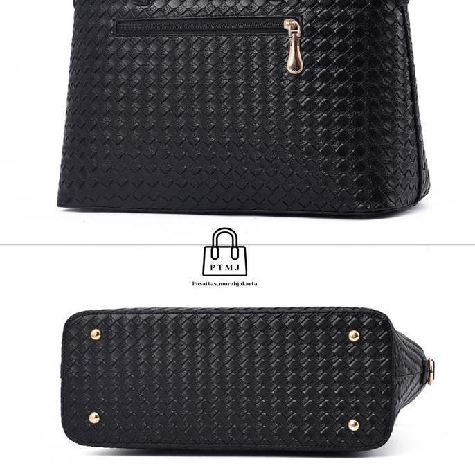 Tas wanita tote bag terbaru kode widya bag zar tote bag hitam kulit