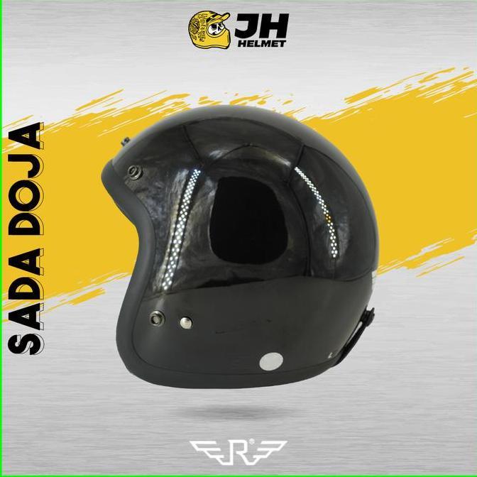 Helm Retro DOJA BLACK (Helm Classic / Helm Bogo / Helm Vespa)
