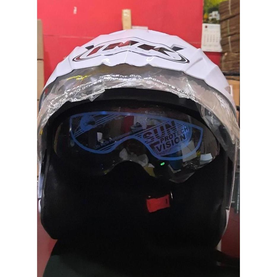 Helm INK TERBARU Dobel Visor type T1 PUTIH