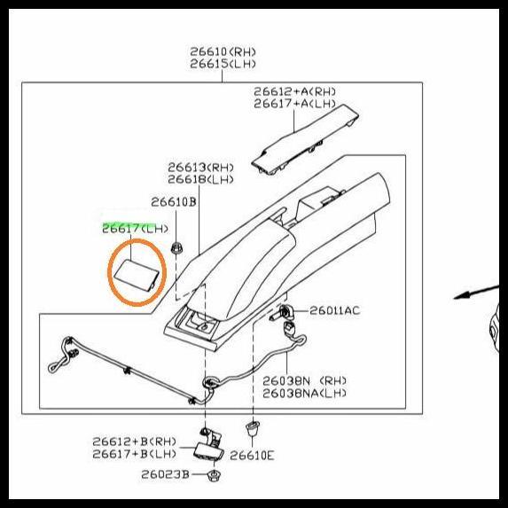 HOT DEAL XTRAIL T31 XT RIM ASSY DRIVING LAMP LH COVER BAWAH LAMPU ROOF RACK KIRI BAGIAN BAWAH COVER 