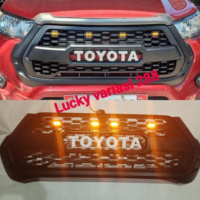 Grill Depan Front Grill Geril Hilux Toyota Hilux Revo 2021 2022 2023 Led Grill Lampu Hilux