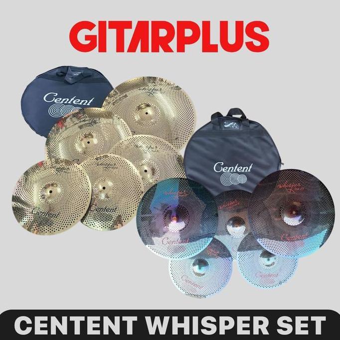 CENTENT WHISPER GOLD Silent Cymbal Practice Set 14161820 | Simbal Drum