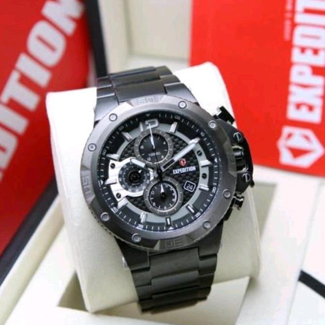 Ready EXPEDITION E6751 E 6751 SILVER BLACK JAM TANGAN PRIA ORIGINAL