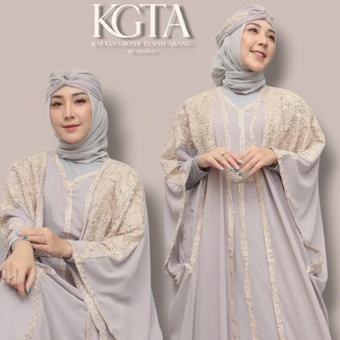 KGTA - SALE BAYA/KAFTAN MARWA TRENDY OUTER LEPAS PASANG FREE TURBAN DAN MANSET GAMIS - ABAYA MEWAH L