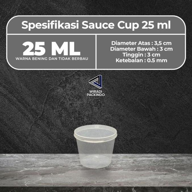 Saus Cup 25ml/ Tempat Saus 25 ml