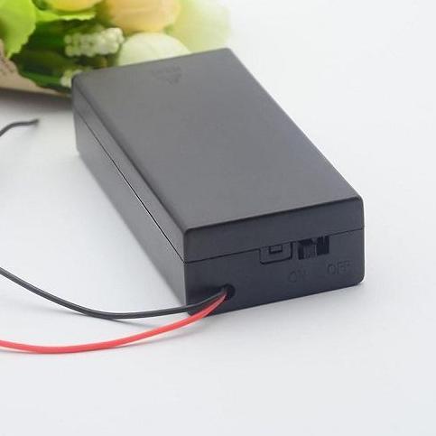 Battery Box Holder Tempat Batere 18650 + Tutup Saklar Switch On-Off