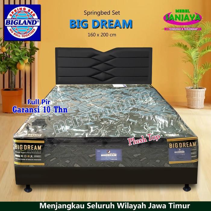 Spring bed BIGDREAM Grand Boxy 160 Sandaran Milyuner MInimalis