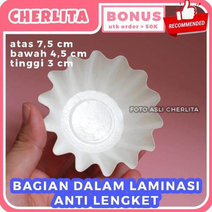 Kertas Cup Brownies Tebal Foodgrade Cupcake Kue Potong Cantik Laminasi