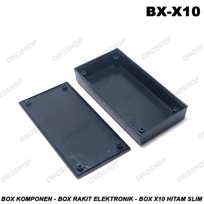 Box Komponen - Box Rakit Elektronik - Box X10 Hitam Slim
