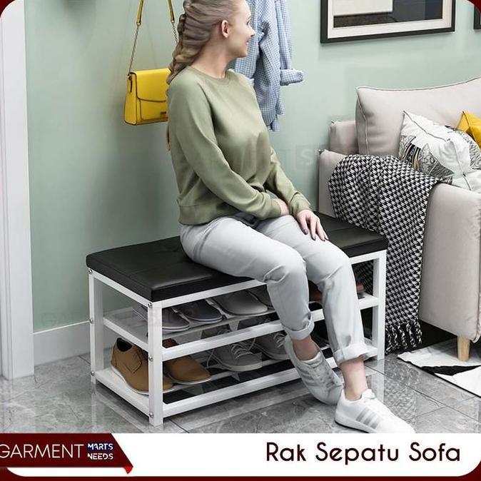Rak Sepatu Susun Besi Bench Tempat Duduk Kokoh Berkualitas