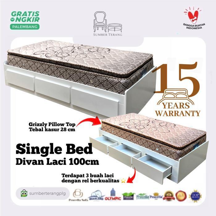 Divan Laci Divan Tempat Tidur Dipan Ranjang Rangka Tempat Tidur Springbed Bearland Grizzly Matras Ol