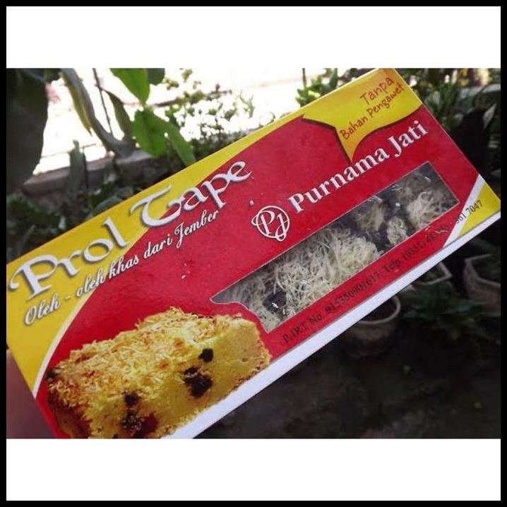 GRATIS ONGKIR PROL TAPE PURNAMA JATI OLEH-OLEH KHAS JEMBER RASA KEJU COKLAT/ KISMIS 