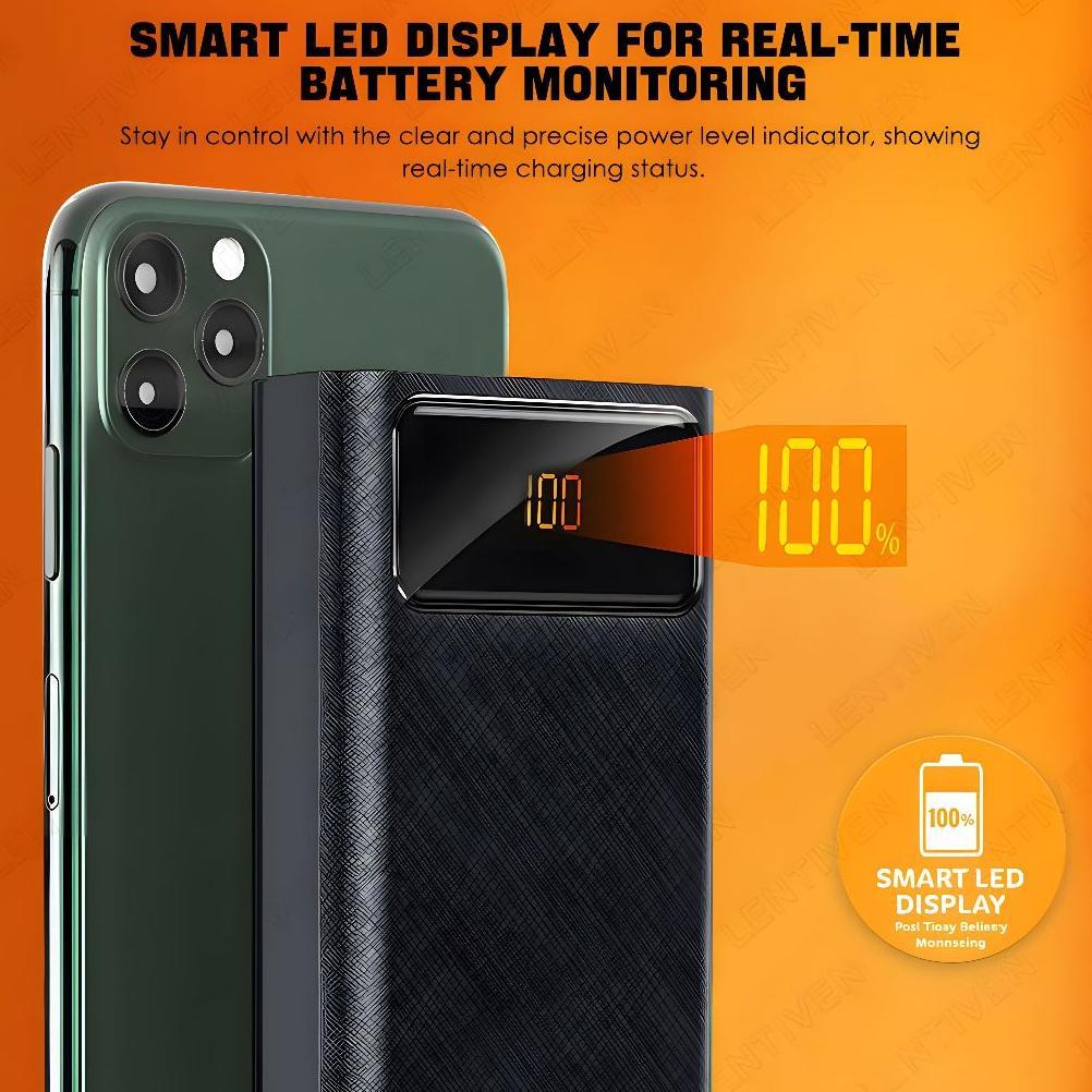 Terbaru Lentiven Powerbank 60000Mah 4 Usb Fast Charging
