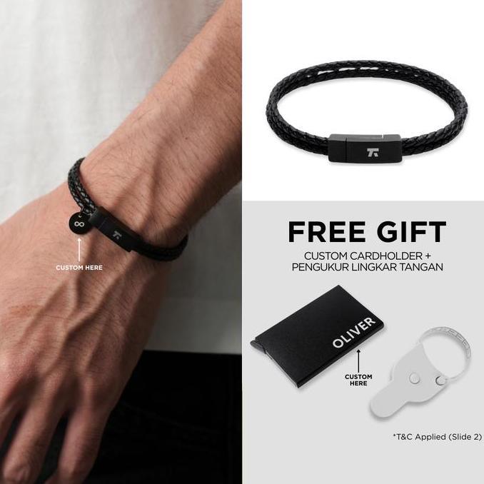 Kuze Original Gelang Kulit Asli Simple Minimalis - Caleb Bracelet