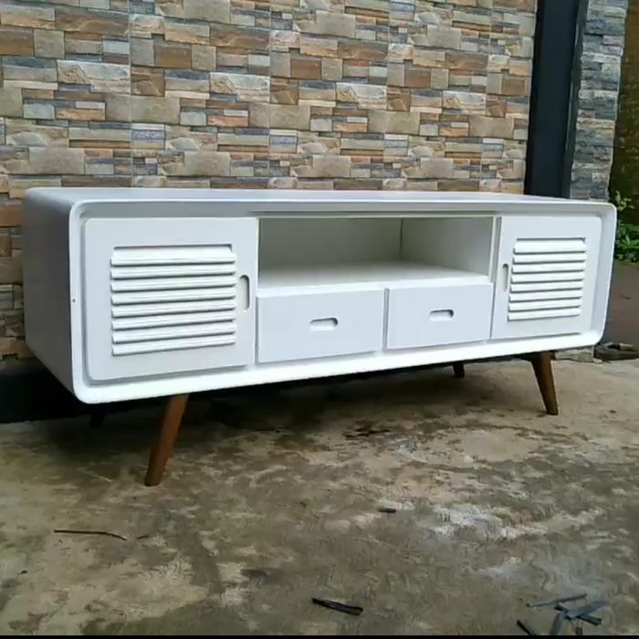 Meja Bufet Tv Retro Jati MENTAH Termurah