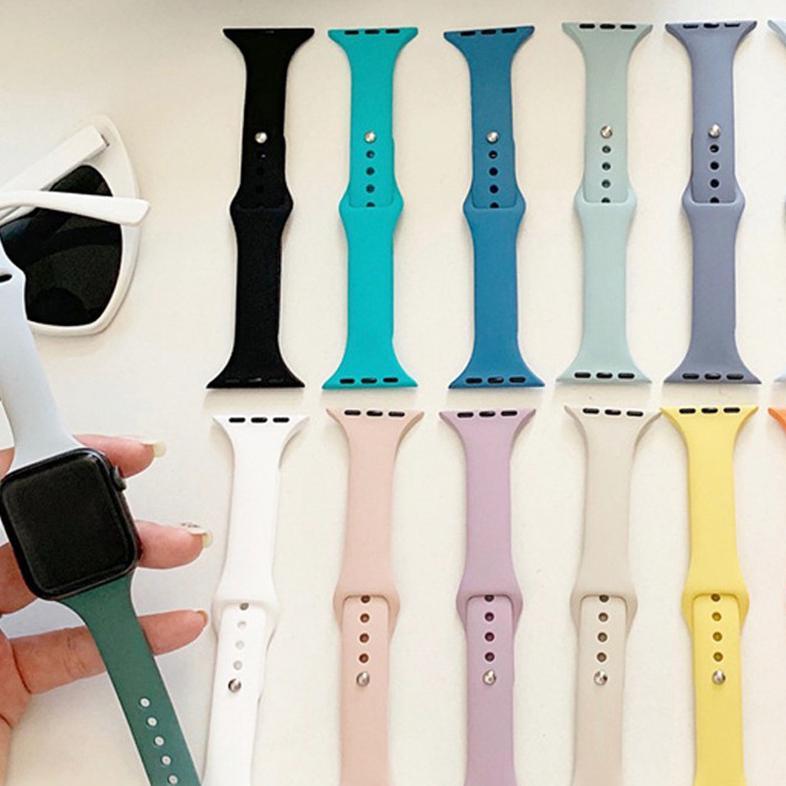 PROMO TERBARU SLIM RUNBBER BAND STRAP FOR APPLE WATCH STRAP IWATCH ULTRA 3 2 SERIES 11 10 9 8 7 6 SE