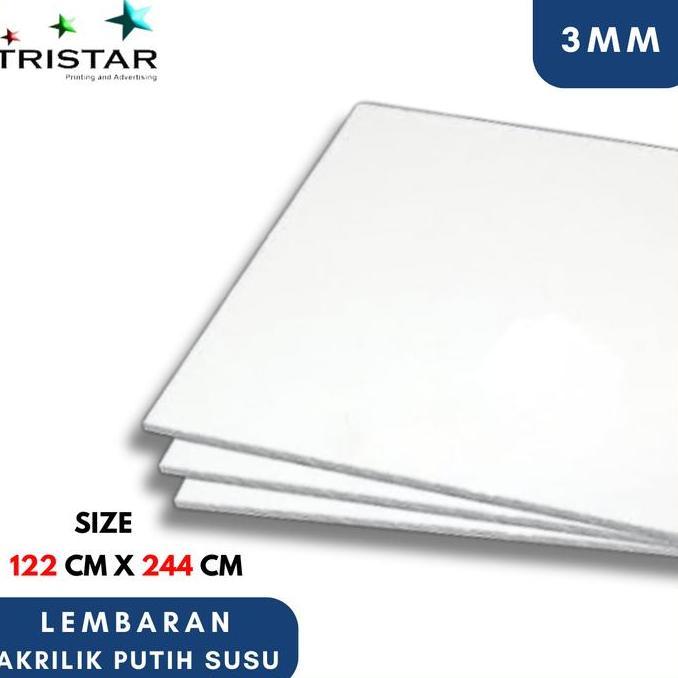 Akrilik putih susu 3mm lembaran / Akrilik lembaran 122x244cm