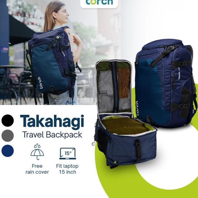 Torch Ransel Punggung Travelling Travel Bapa Takahagi 40 L