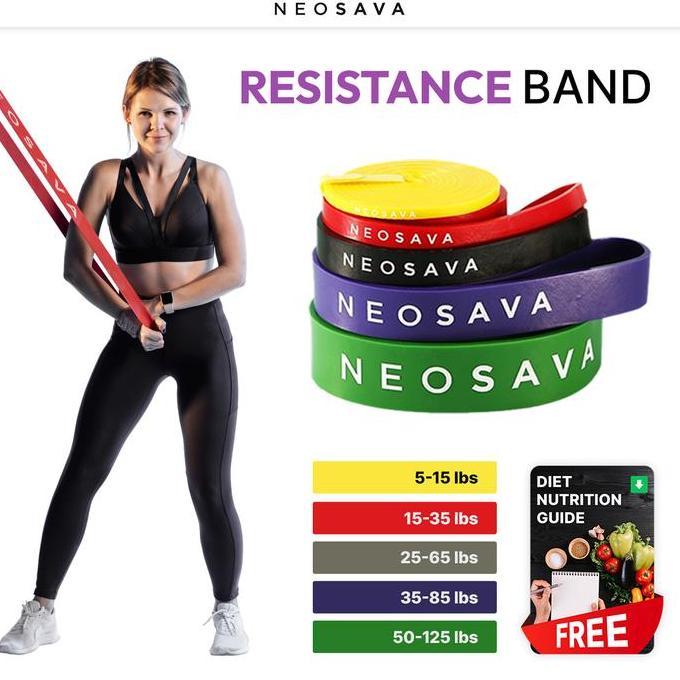 NEOSAVA Long Resistance Band Karet Fitness Pull Up Gym Rubber Strap