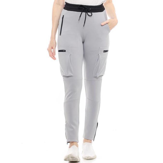 Flexzone Celana Jogger Cargo Wanita Hitam Lari Gym FCS-520