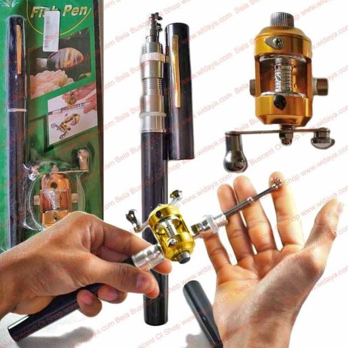 TERMURAH - Alat Mancing Saku Pena Pancing Joran 160cm Rel Pocket Fishing Rod 1.6M