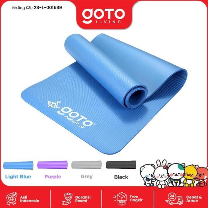 Goto NBR Yoga Mat 8mm Matras Olahraga Alas Senam Gym Tebal Anti Slip