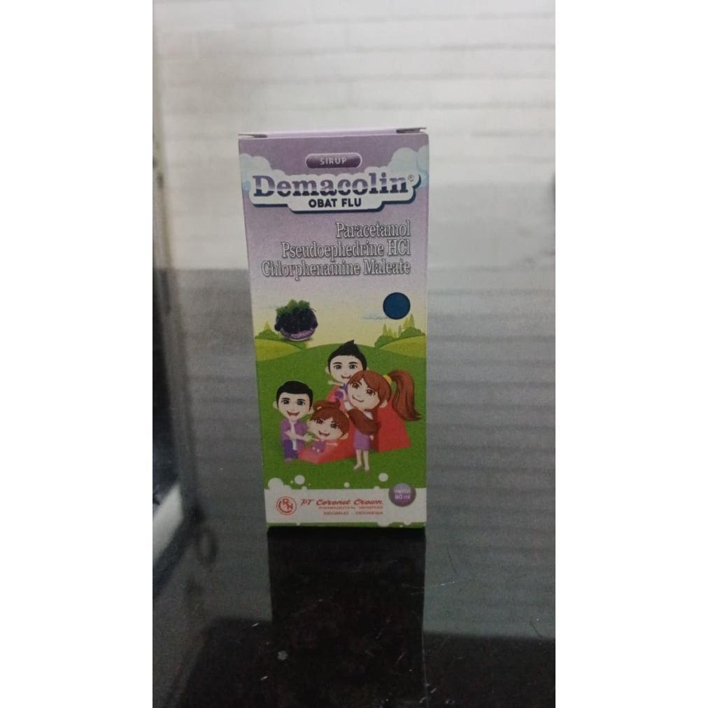 2 BOTOL DEMACOLIN SYRUP 60ML MERINGANKAN DEMAM, SAKIT KEPALA,HIDUNG TERSUMBAT