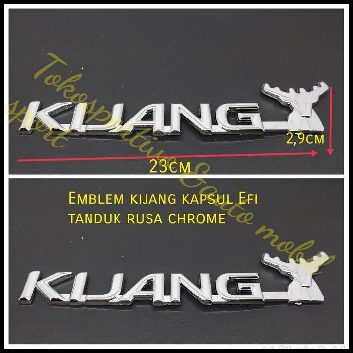 HOT DEAL EMBLEM LOGO STIKER LAMBANG TOYOTA KIJANG KAPSUL EFI TANDUK RUSA CHROME 