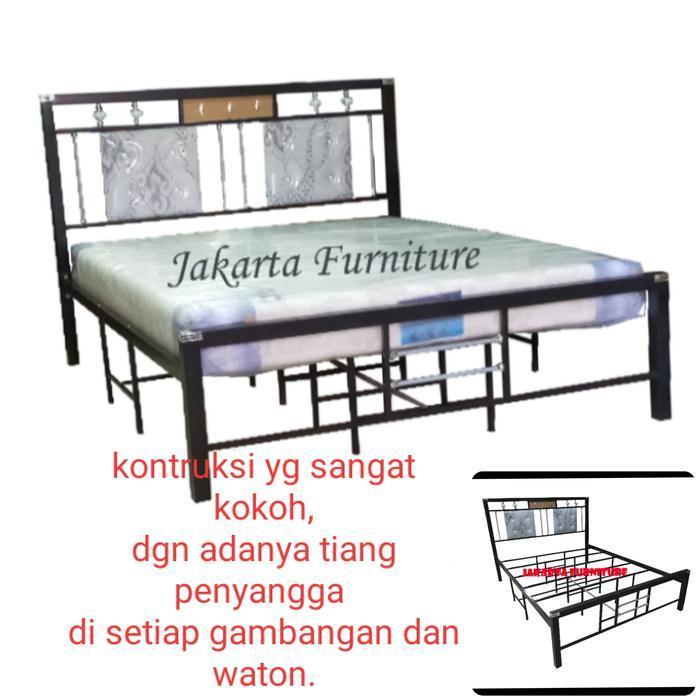 ranjang besi uk 160 x 200 cm type vilano