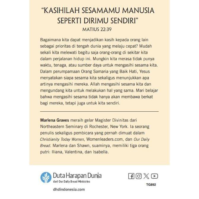 Ready Seri Terang Ilahi - Siapakah Sesamaku Manusia?