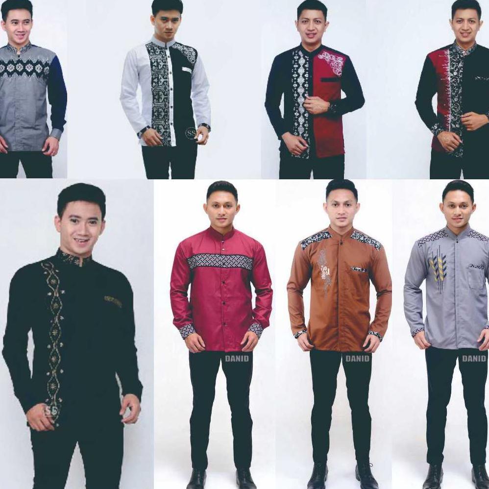 PAKET HEMAT MURAH BAJU KOKO PANJANG BORDIR ACAK BUSANA MUSLIM PRIA SANTRI