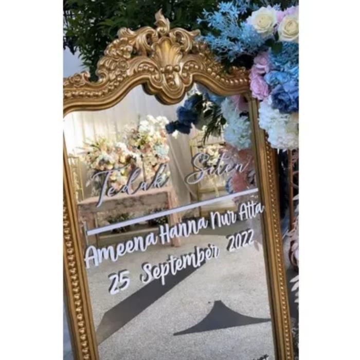 Standing Miror Ukir 180x70cm / Mirror Sign Wedding / Wedding Sign Mirr Aesthetic Kaca