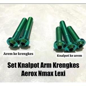 Baut Titanium Set Baut Titanium Set Knalpot Paket Arm Krengkes Aerox