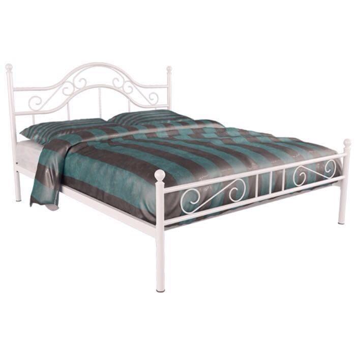 Ranjang besi double bed Monza ukuran 160 orbitrend putih tempat tidur