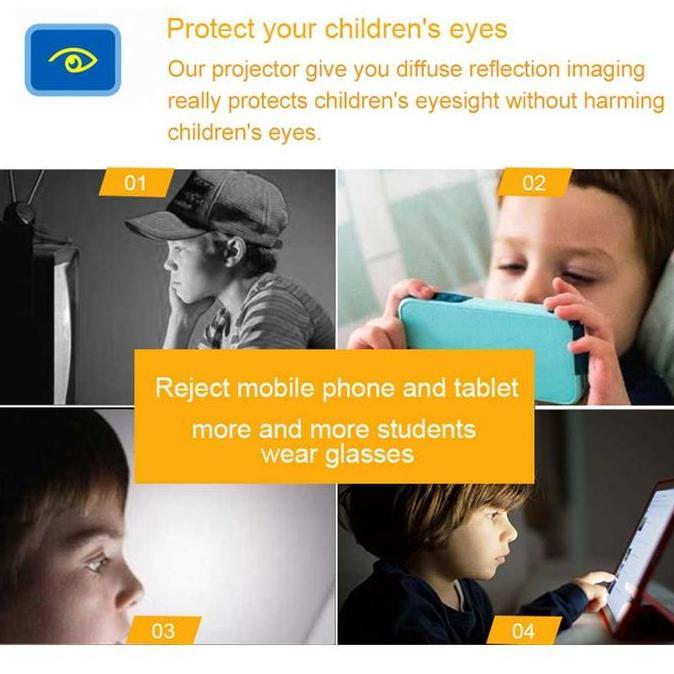 TERBARU - Jipdpro Projector Mini Full HD Super Terang Watt Kecil Proyektor Portable LED Untuk Laptop