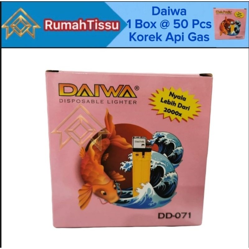 Korek Api Gas Nagoya / X2000 / Yukito / Daiwa 1 Box Isi 50 Pcs Grosir Murah Termurah