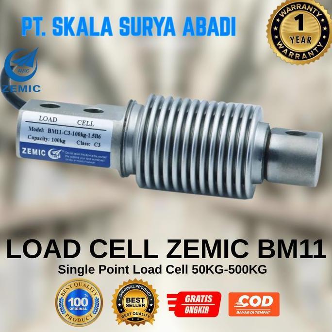 Load Cell Zemic Bm11 Kapasitas 500Kg / Load Cell Bending Beam 500Kg / Load Cell Anti Getar 500Kg
