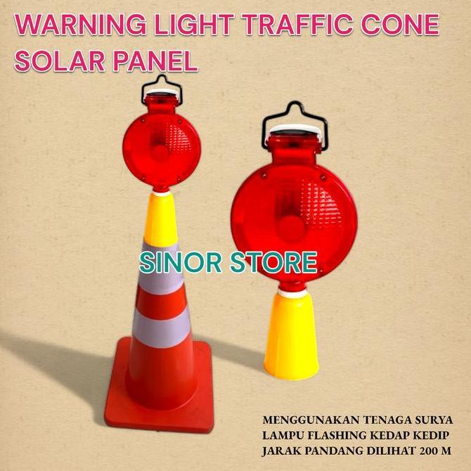 Lampu SOLAR Automatic Warning Light Traffic CONE LAMP