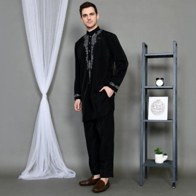 DISKON Baju Koko Setelan Pria Dewasa - Kurta Pakistan Model Bordir Set Celana - Gamis Setelan Madina