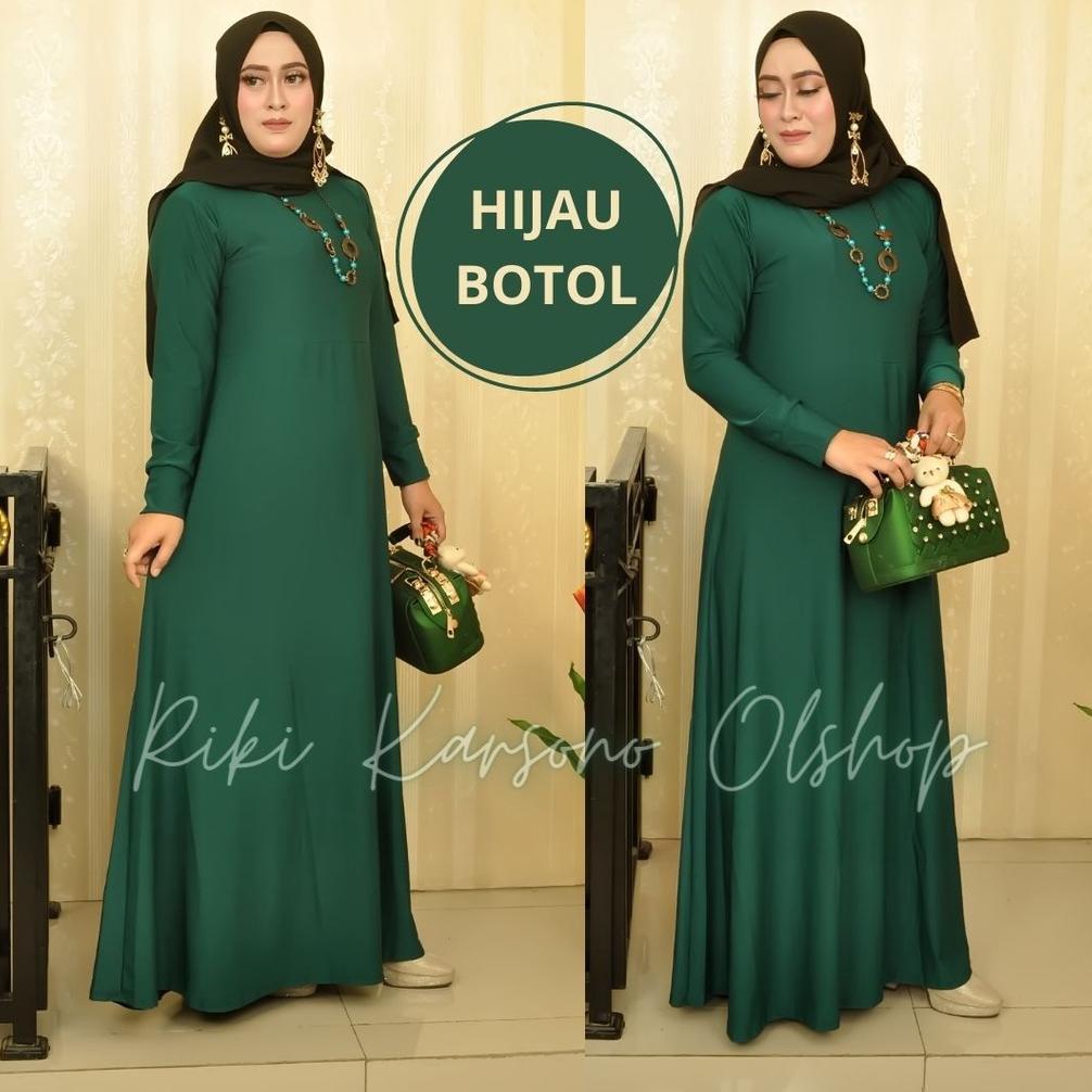 HEMAT [PROMO]RIKI KARSONO OLSHOP - GROSIR GAMIS POLOS JERSEY ALL SIZE/GAMIS TERBARU/GAMIS KEKINIAN 2