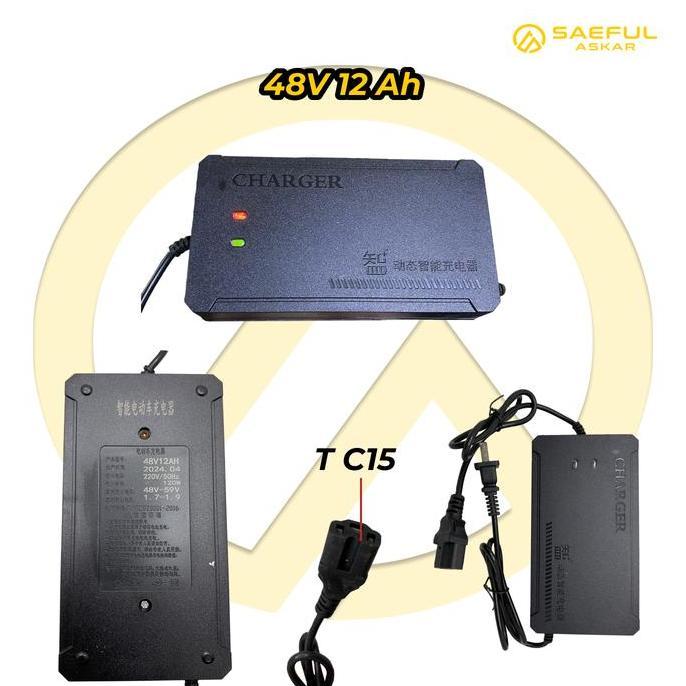 CHARGER 48V 12Ah INDICATOR-Spare Part Onderdil Sepeda Listrik BEKASI