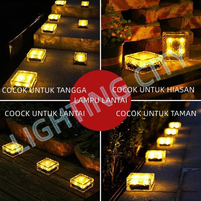 LAMPU LANTAI SOLAR TENAGA SURYA MINIMALIS STYLE BATU LAMPU TANGGA